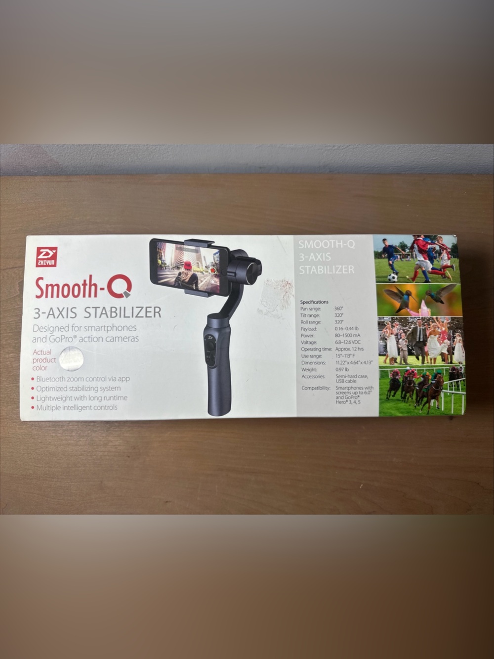 Zhiyun Smooth-Q 3-Axis Smartphone & Action Camera Stabilizer - White/Black